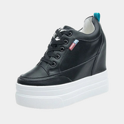 Laced Black Platform Sneakers