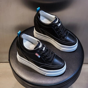 Laced Black Platform Sneakers