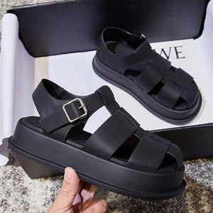 Ladies leather Chunky Sandals