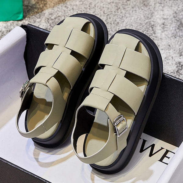 Ladies leather Chunky Sandals