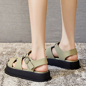 Ladies leather Chunky Sandals