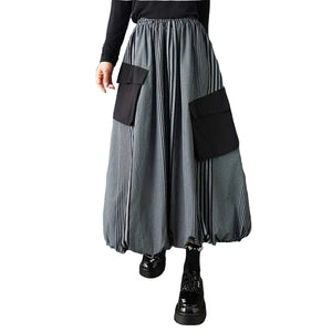 Large Pocket Patchwork Y2K Skirt