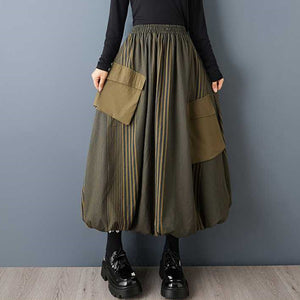 Large Pocket Patchwork Y2K Skirt