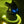 Large Screen Cyberpunk Helmet under yellow light, blue pixel eyes with a tail of glowing fibres
