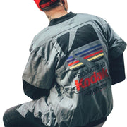 Layered Sleeve Baseball Bomber Jacket