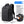 Black backpack with layered compartments and a wet and dry separation pocket