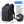Black backpack with layered compartments and a wet and dry separation pocket
