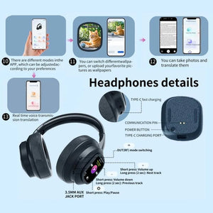 LCD Screen Cyberpunk Headphones — photo 6