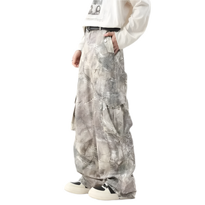 Leaf Printing Y2k Jeans