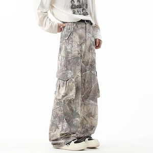 Leaf Printing Y2k Jeans