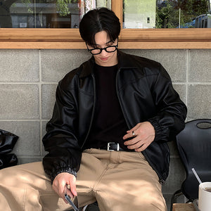 Leather Casual Y2K Jacket