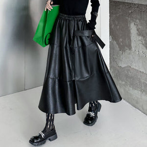 Leather Gothic Long Skirt