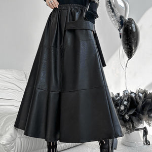 Leather Gothic Long Skirt