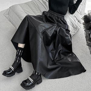 Leather Gothic Long Skirt