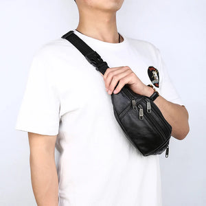 Leather Men Crossbody Sling Bag