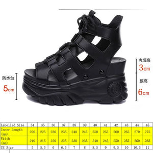 Leather Synthetic Chunky Sandals