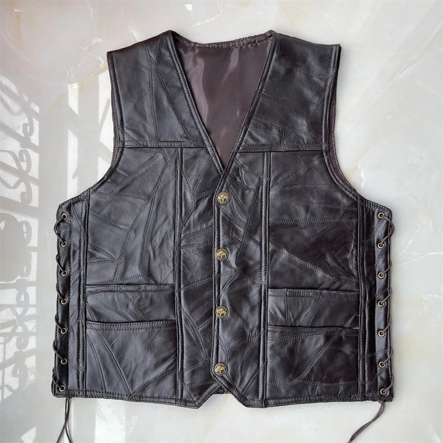 96SS UNDERCOVER ドクロ期 LEATHER VEST Perforated Leather 96SS UNDERCOVER ドクロ期 LEATHER VEST Perforated Leather