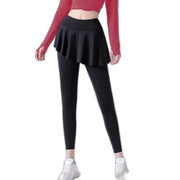 Falda pantalón negra con leggings