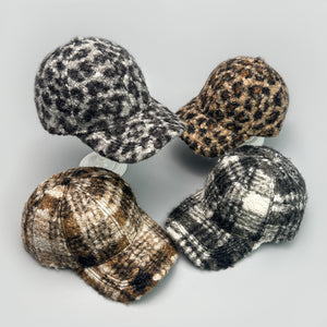 Leopard Print Y2K Caps