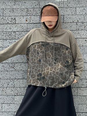 Leopard Printed Hoodie Women
