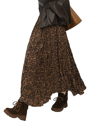 Leopard Printed Y2K Skirt