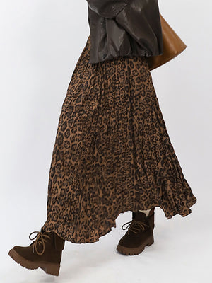 Leopard Printed Y2K Skirt