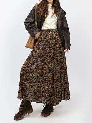 Leopard Printed Y2K Skirt
