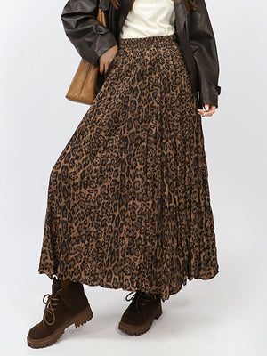Leopard Printed Y2K Skirt