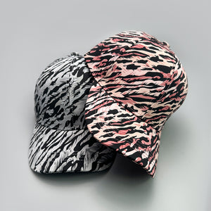 Leopard Stripe Print Y2K Cap