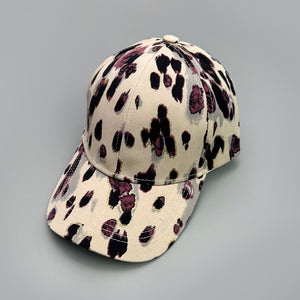 Leopard Stripe Print Y2K Cap