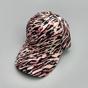 Leopard Stripe Print Y2K Cap