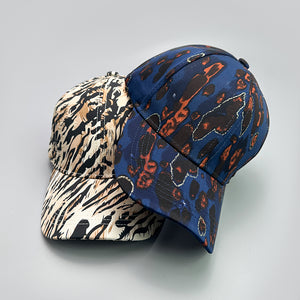 Leopard Stripe Print Y2K Cap