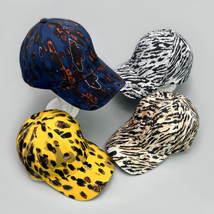 Leopard Stripe Print Y2K Cap