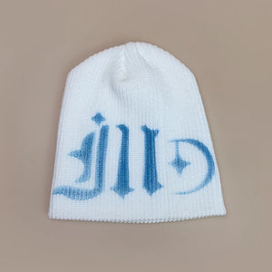 Letter Print Beanie Y2K