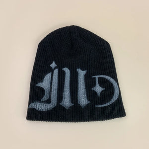 Letter Print Beanie Y2K