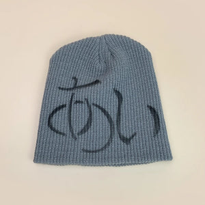 Letter Print Beanie Y2K