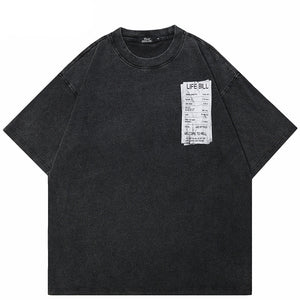 Life Label Graphic T Shirt Y2K