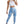 Light Blue Tie-Dye Scrunch Butt Leggings - product view on white background