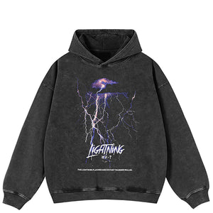 Lightning Graphic Y2K Hoodie