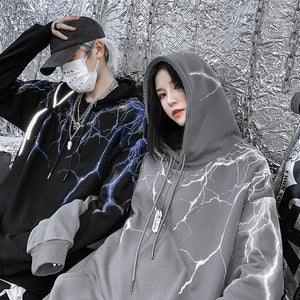 Lightning Y2k Hoodie Oversize