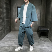 Ensemble Kimono Homme en Mélange de Lin