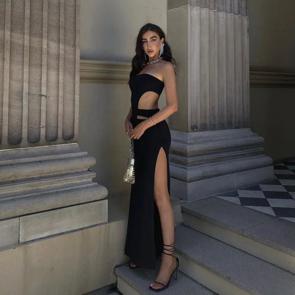 Long Dress with Cut Out