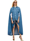 Long Irregular Denim Women Spring Jacket