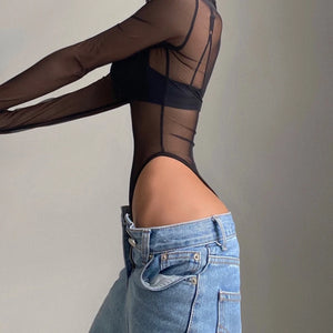 Long Sleeve Bodysuit Cut Out