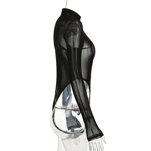 Long Sleeve Bodysuit Cut Out