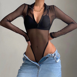 Long Sleeve Bodysuit Cut Out