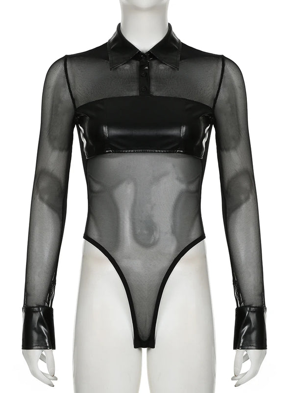 Long Sleeve Bodysuit With Cut Out