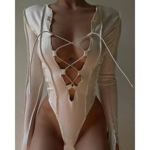 Long Sleeve Cut Out Bodysuit