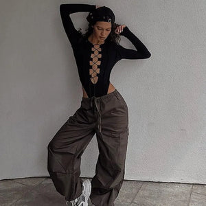 Long Sleeve Cut Out Bodysuit