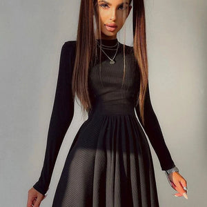 Long Sleeve Cut Out Dresses